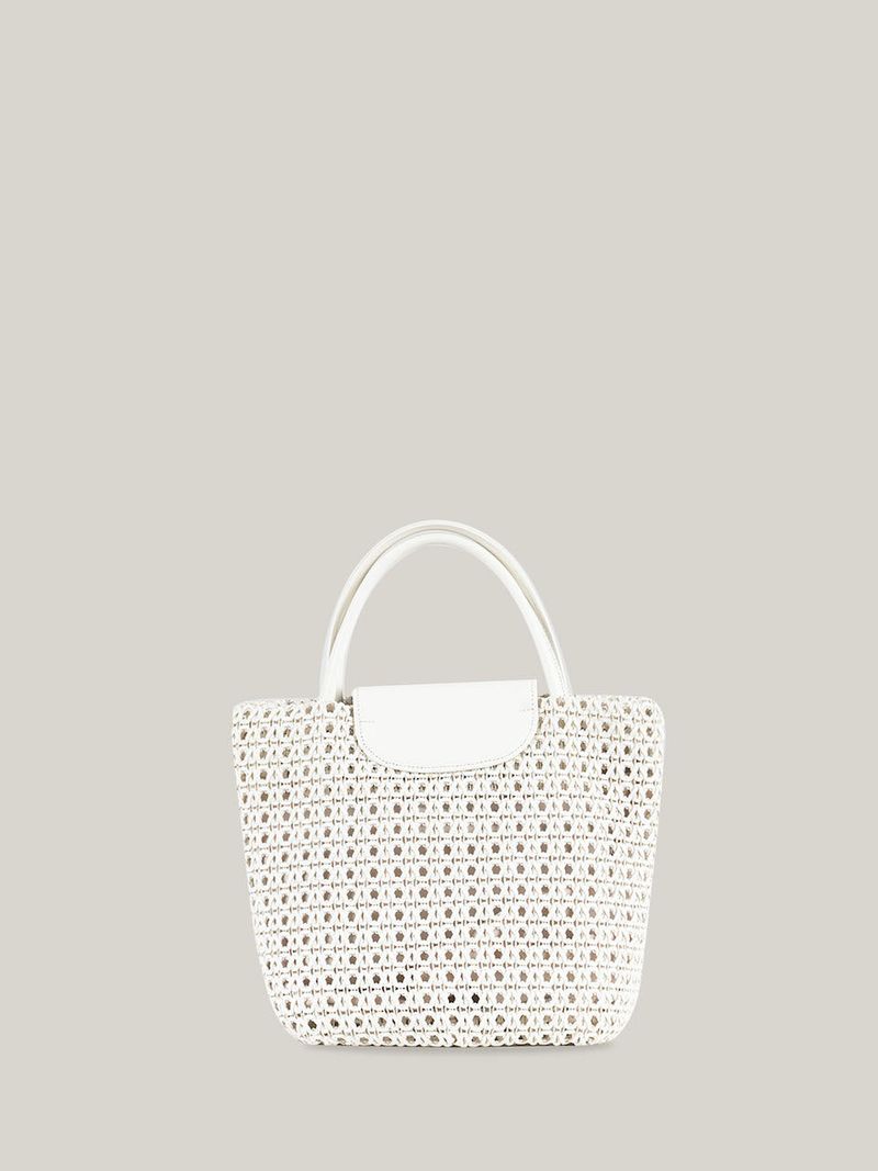 LEATHER BASKET BAG [ SHELL ]