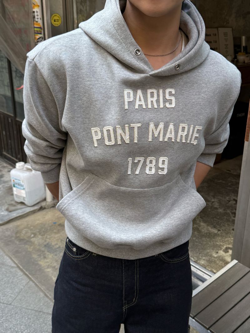 Offer paris patch crop hoodie
