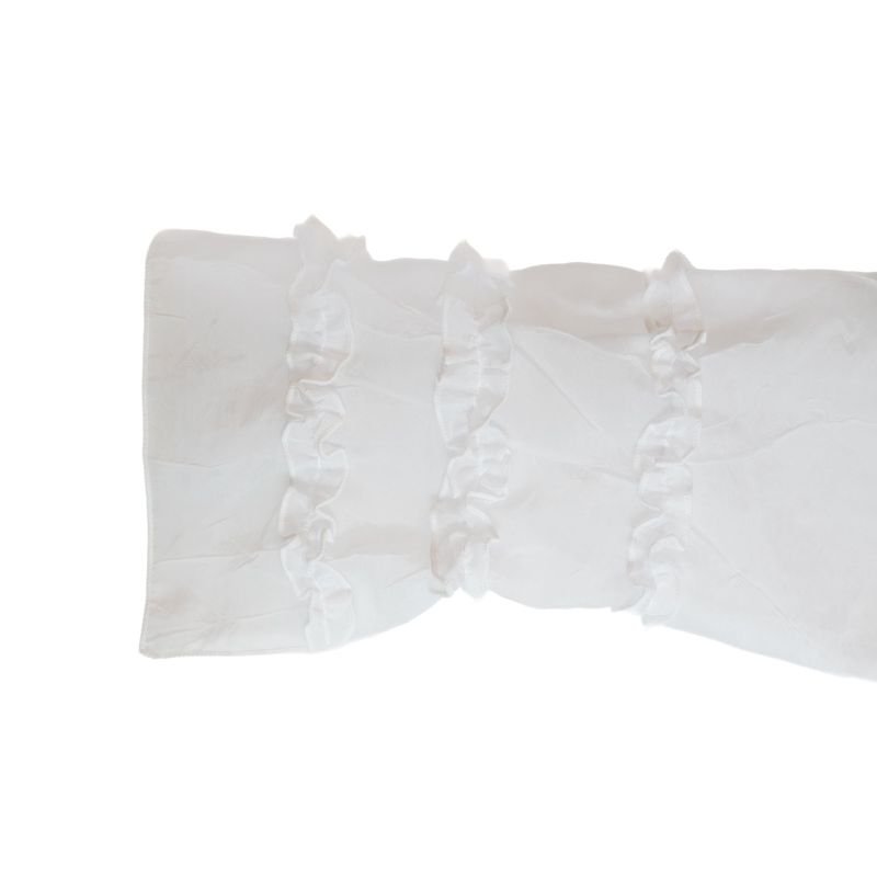 シアー リンクル フリル ロングスカーフ (white)
