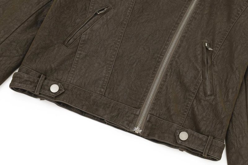 Romy Washed Leather Rider Jacket