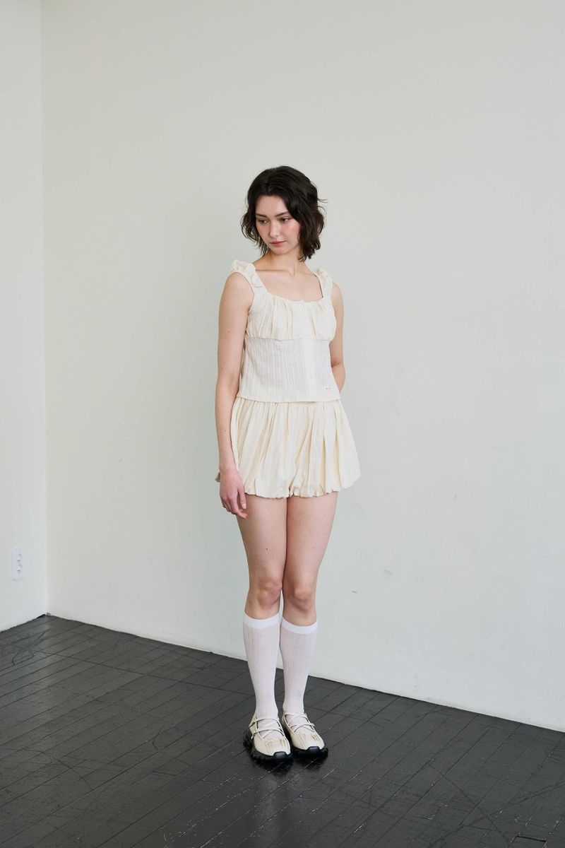 CUDDLY BALLOON SKIRT PANTS / BEIGE
