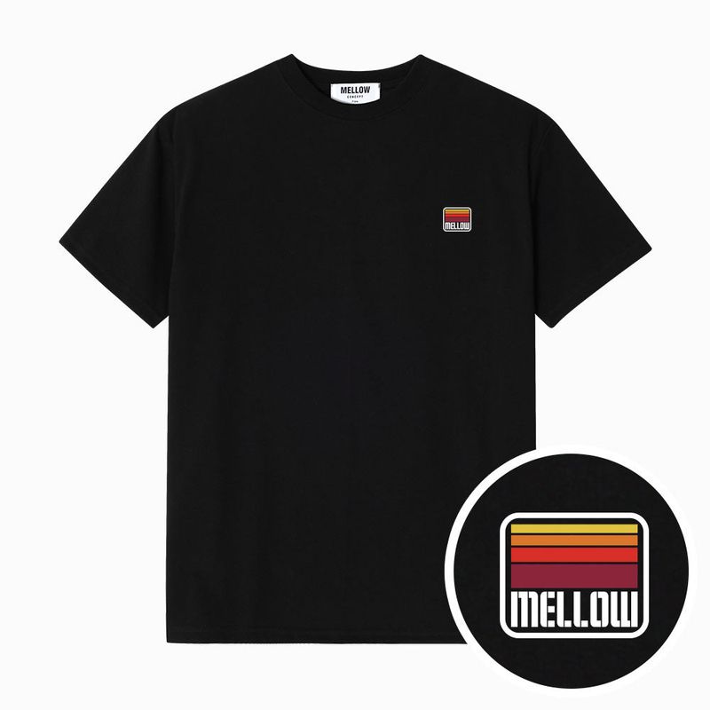 mellowconcept（メロウコンセプト）の「MCT U06 Rainbow Black concept Basic T-shirts（Tops）」