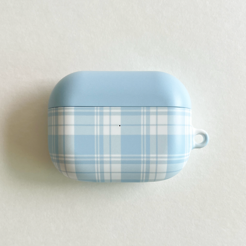 soft blue matte hard airpods case
