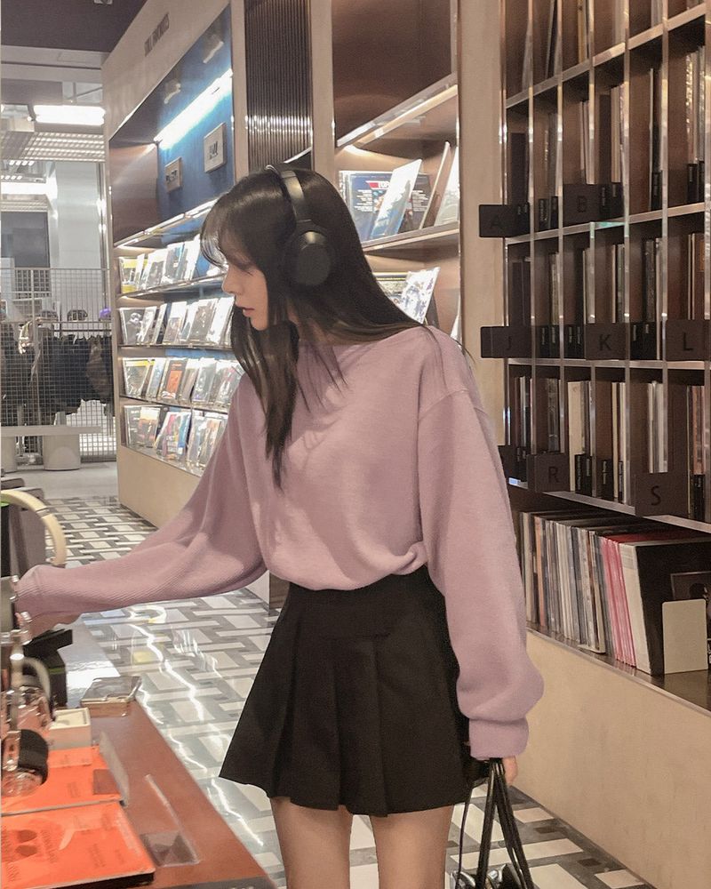 Pocket pleated skirt