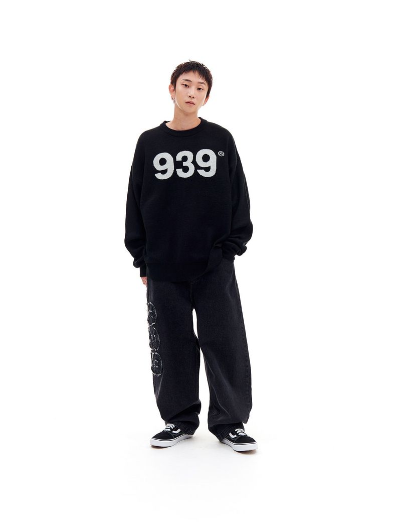 939 LOGO KNIT (BLACK)