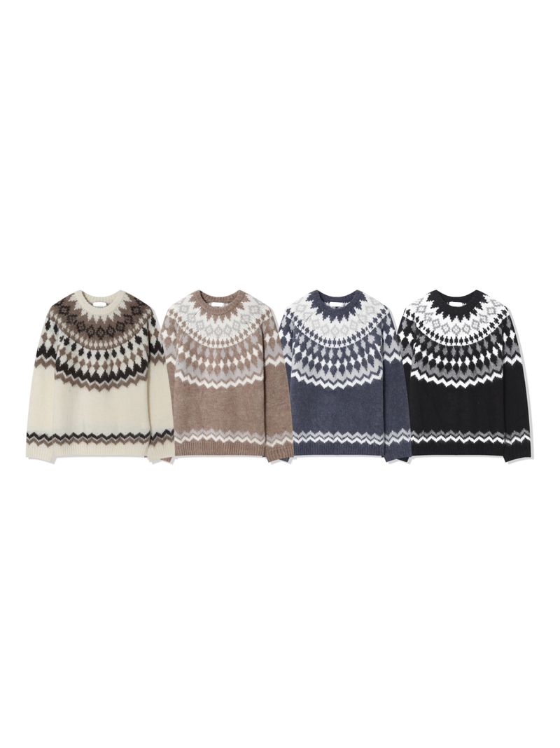 Mohair Nordic knit (4color)