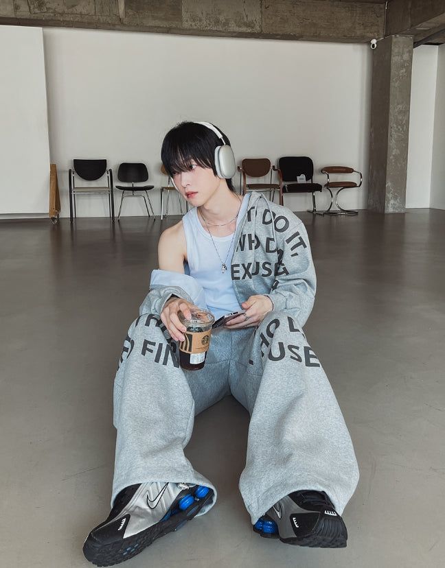 Wanted Lettering Banding Pants