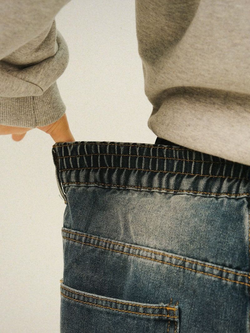 NU Wide Washing Denim Pants