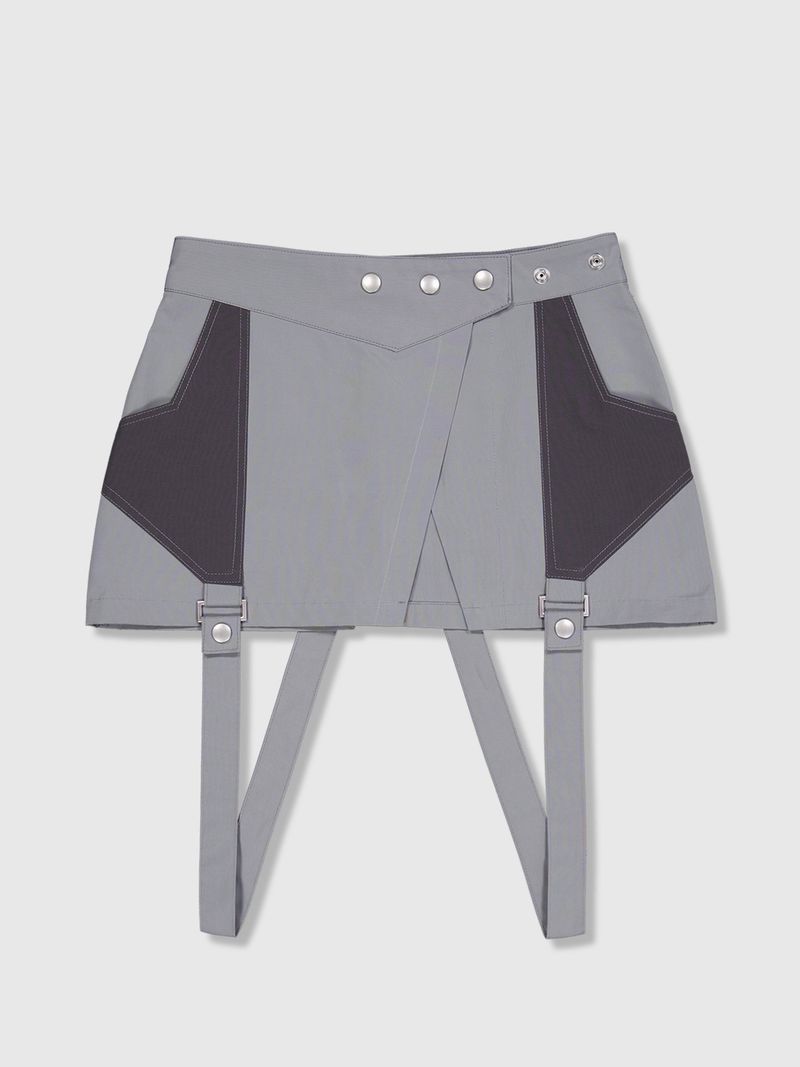 Ghost In The Shell Convertible Skirts (Grey & Dark Grey)