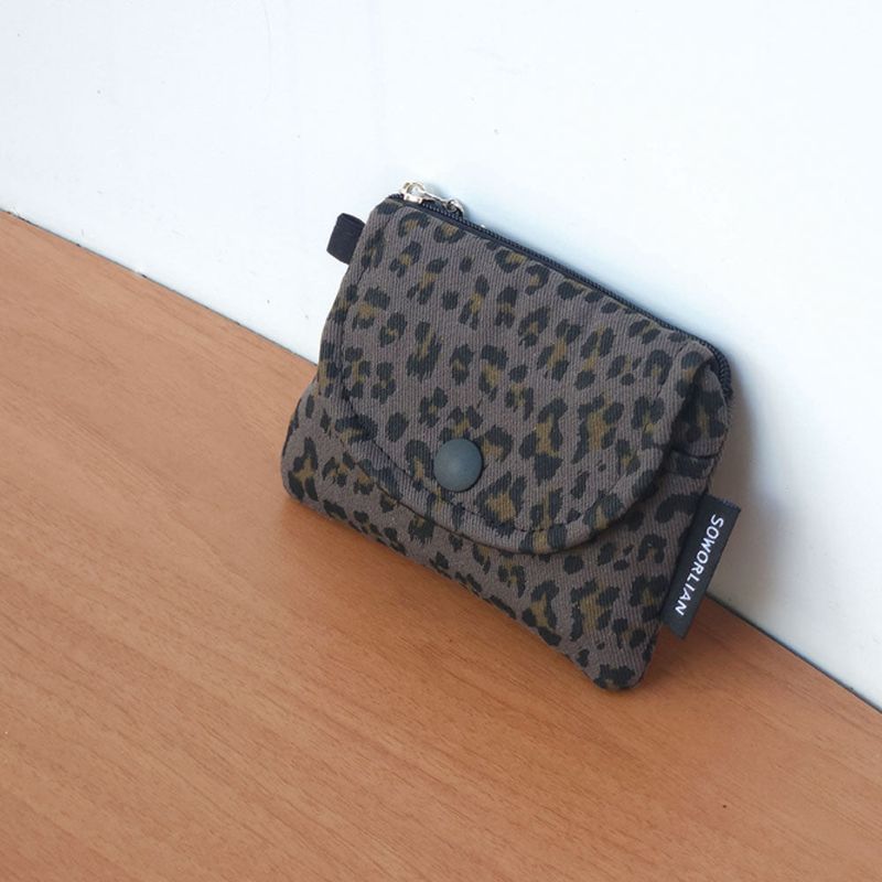 Multi Card wallet _Leopard Dark