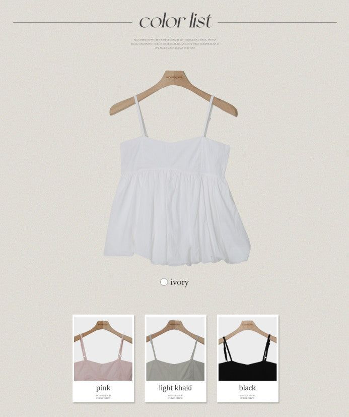 Lovely Pumpkin Sleeveless Blouse (4color) 