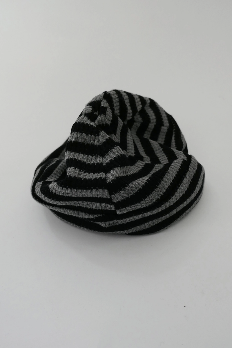stripe cap beanie