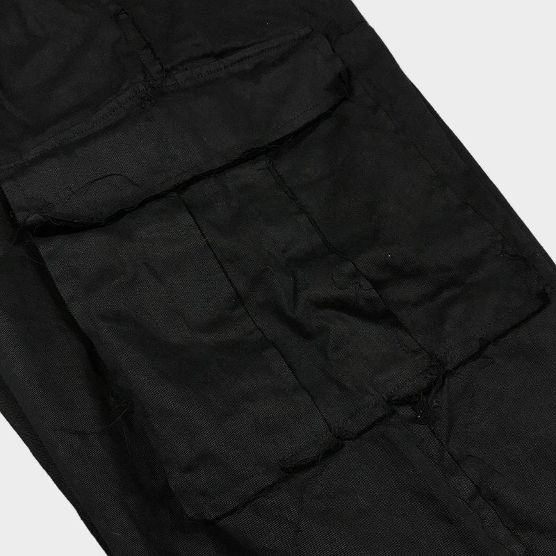 grunge wide cargo pants_black