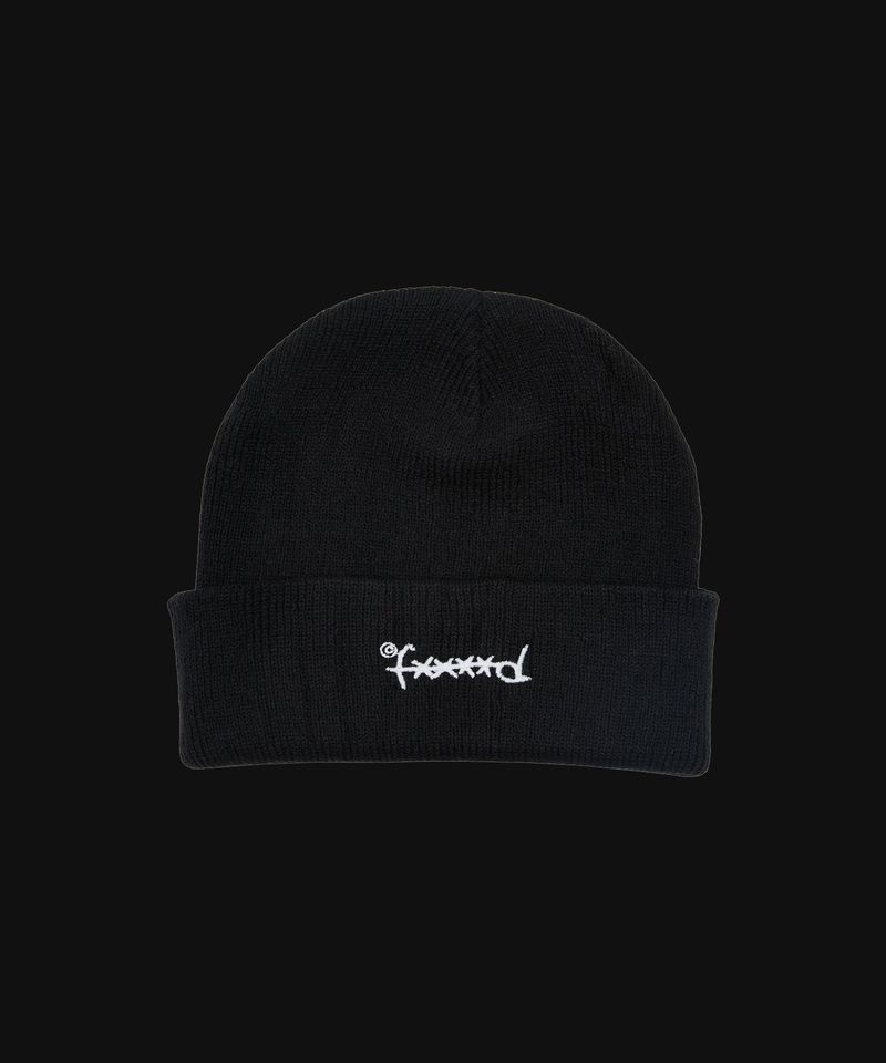 F****D SIGN BEANIE BASIC -BLACK-