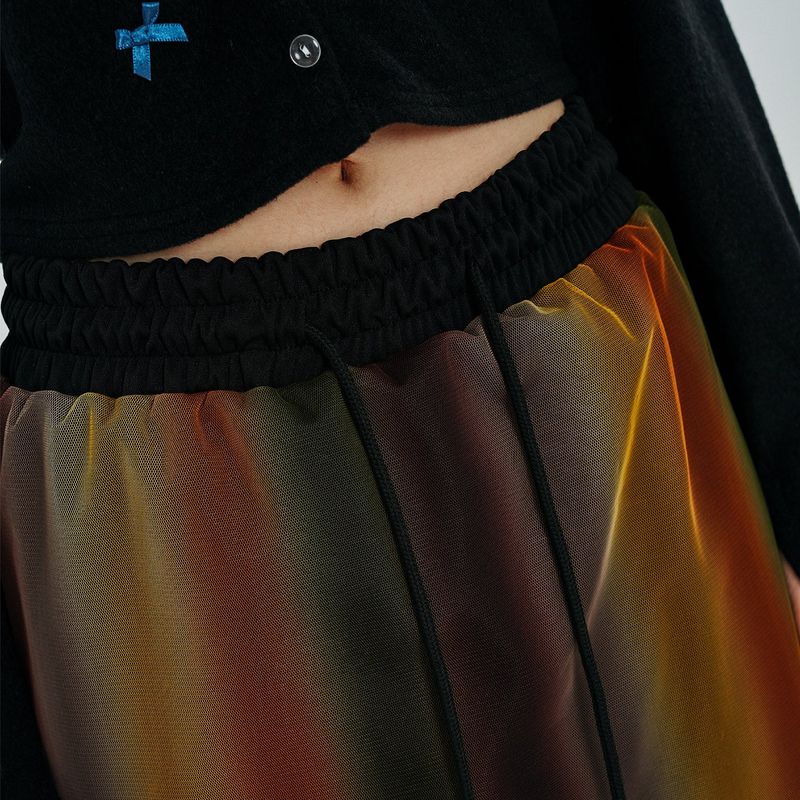 Mesh Sweat Skirt [Yellow Gradation]