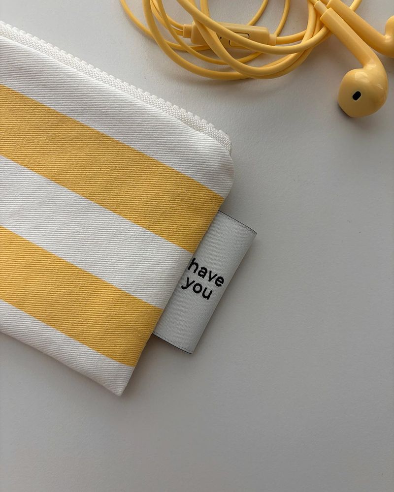 Wide stripe tool pouch - yellow