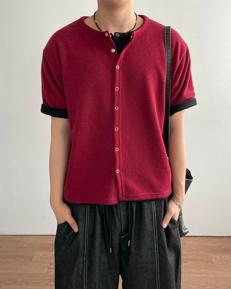 Plac Knit Short Sleeve Cardigan