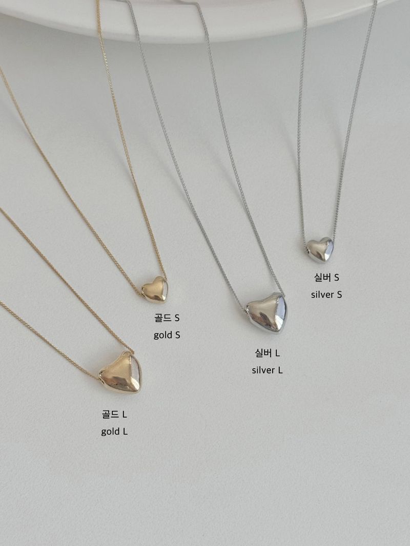 Blingmoon（ブリングムーン）の「[2 size] simple ball heart necklace（Accessories）」