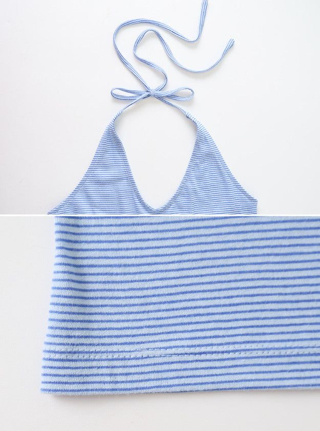 Border Halter Neck Sleeveless (3color)