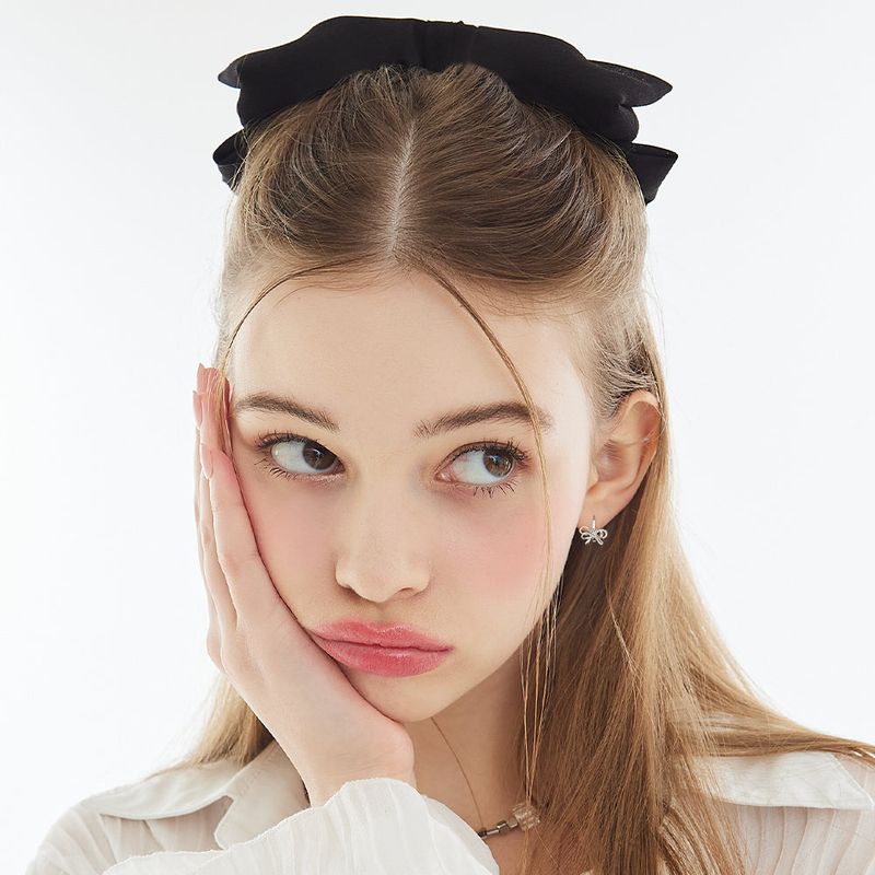 Double Ribbon Mini Ring Earrings