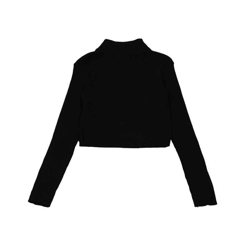 zip cropped knit