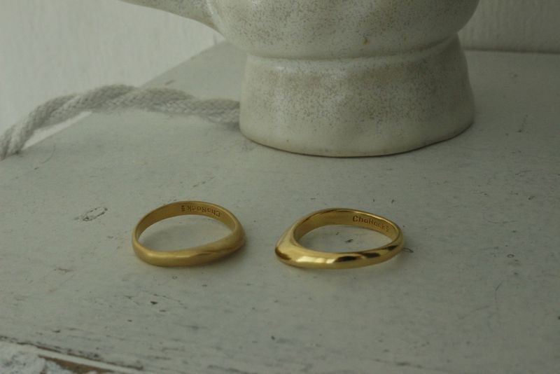 K RING (GLOSSY-18K GOLD PLATING)
