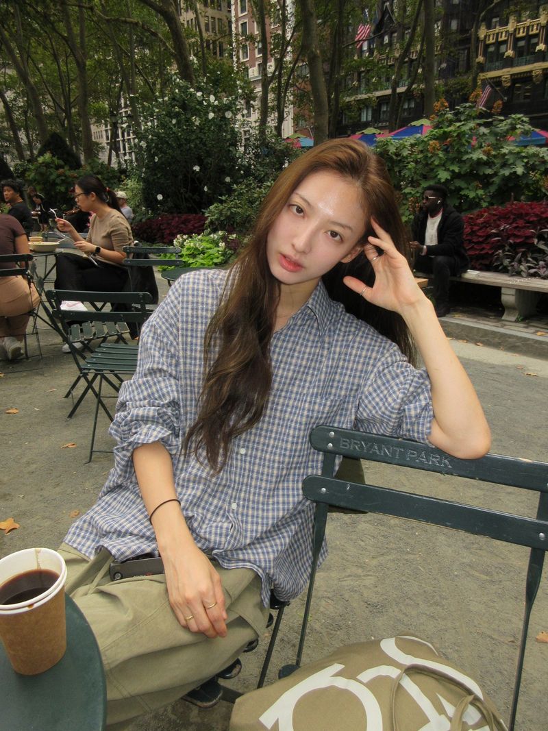 HASTA（ハスタ）の「Lazy Check Shirt (Blue)（Tops）」
