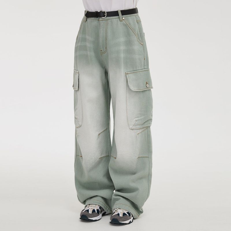 WaiKei（ワイケイ）の「Parachute cargo washed denim pants（Pants）」