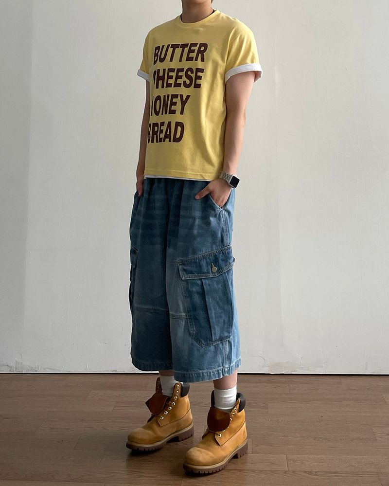 Marine Bermuda Denim Pants
