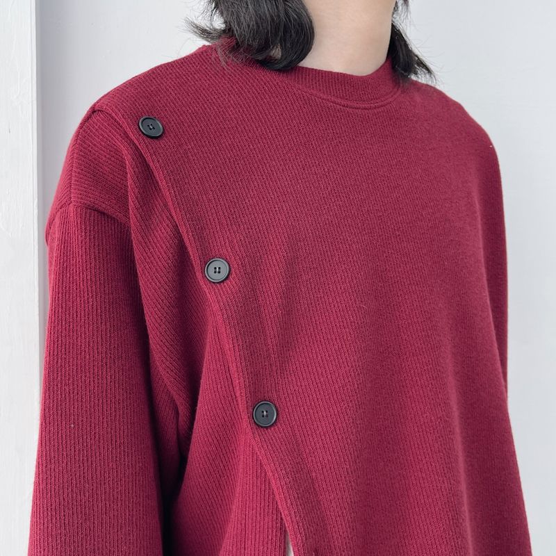 Side-Button Knit Top