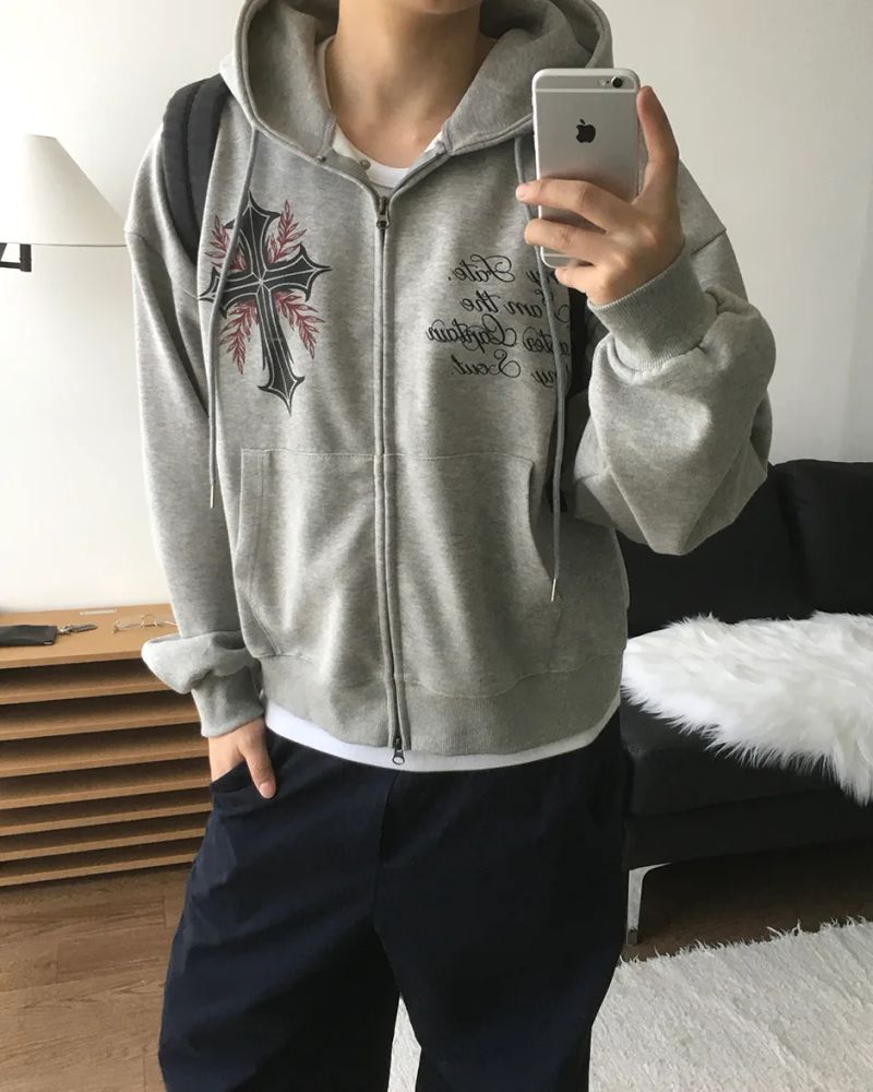 ノックスクロップボンデッドフーディージップアップ