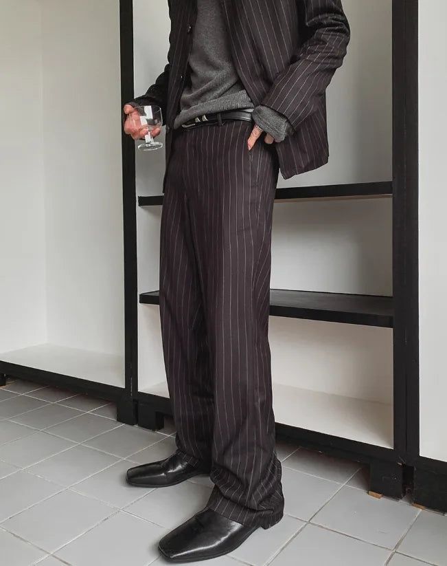 Bonnen Striped Flare Slacks