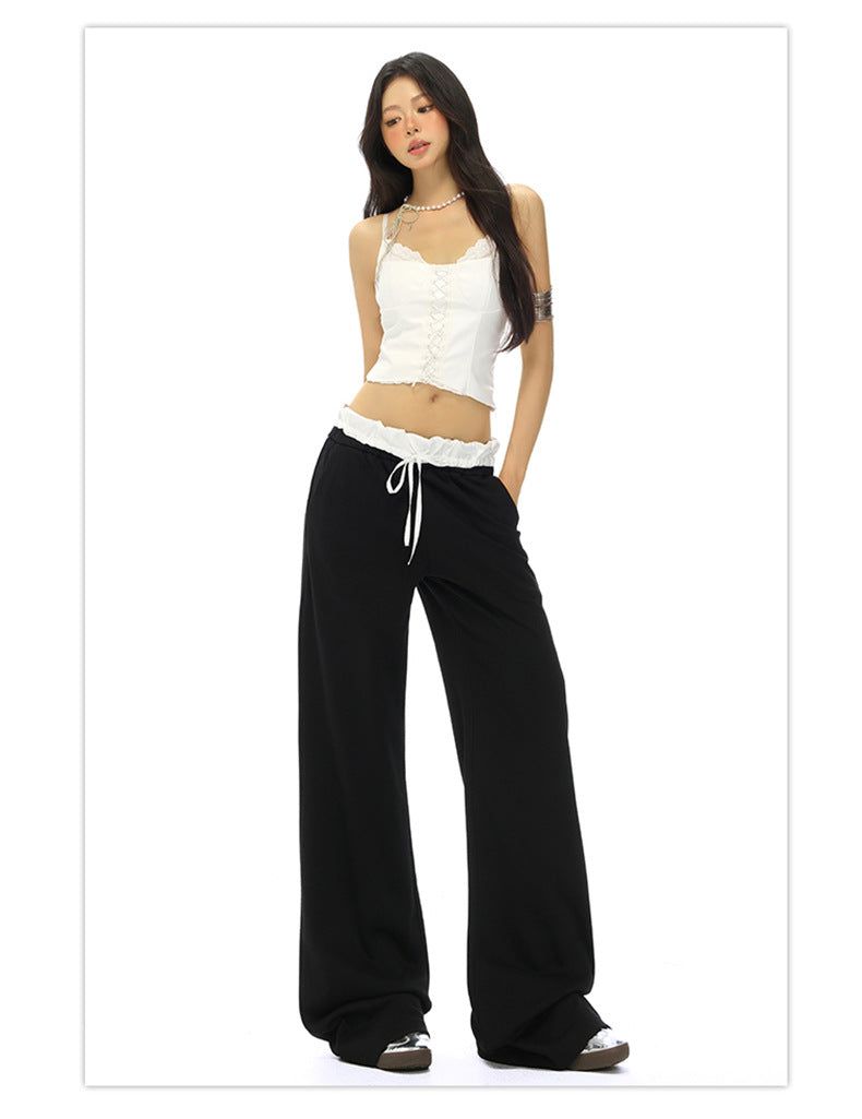 Double Waist Set-Up String Jogger Pants
