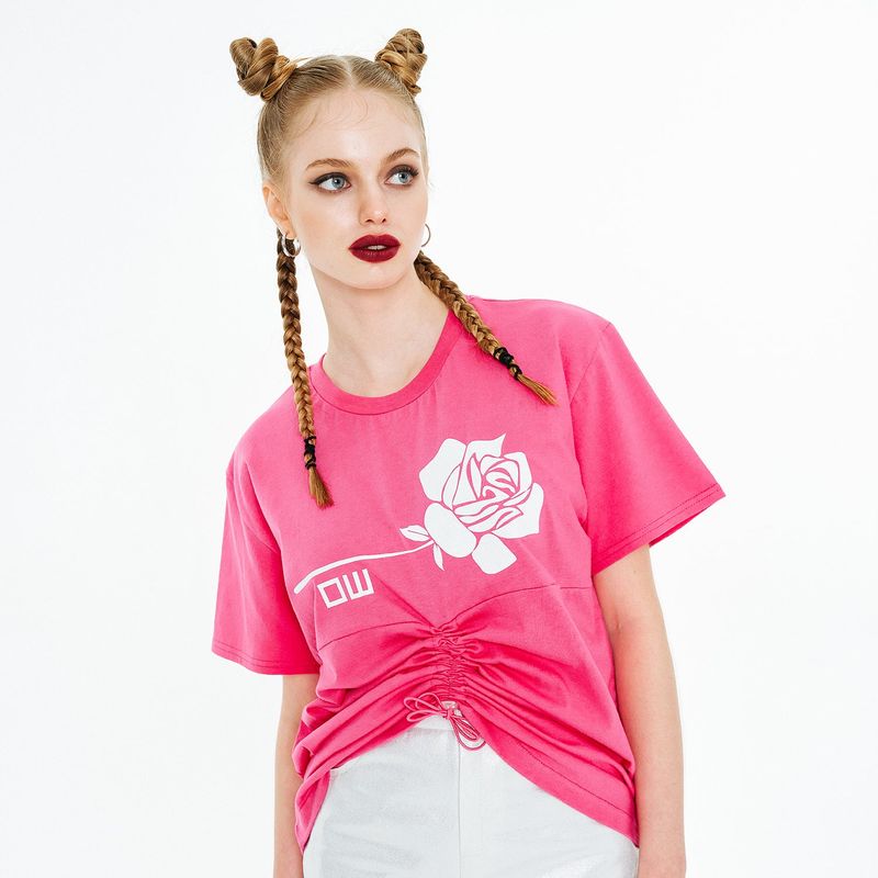 OTHER-worldly（アザーワールドリー）の「Sleeping Rose T-shirt [Magenta]（Tops）」