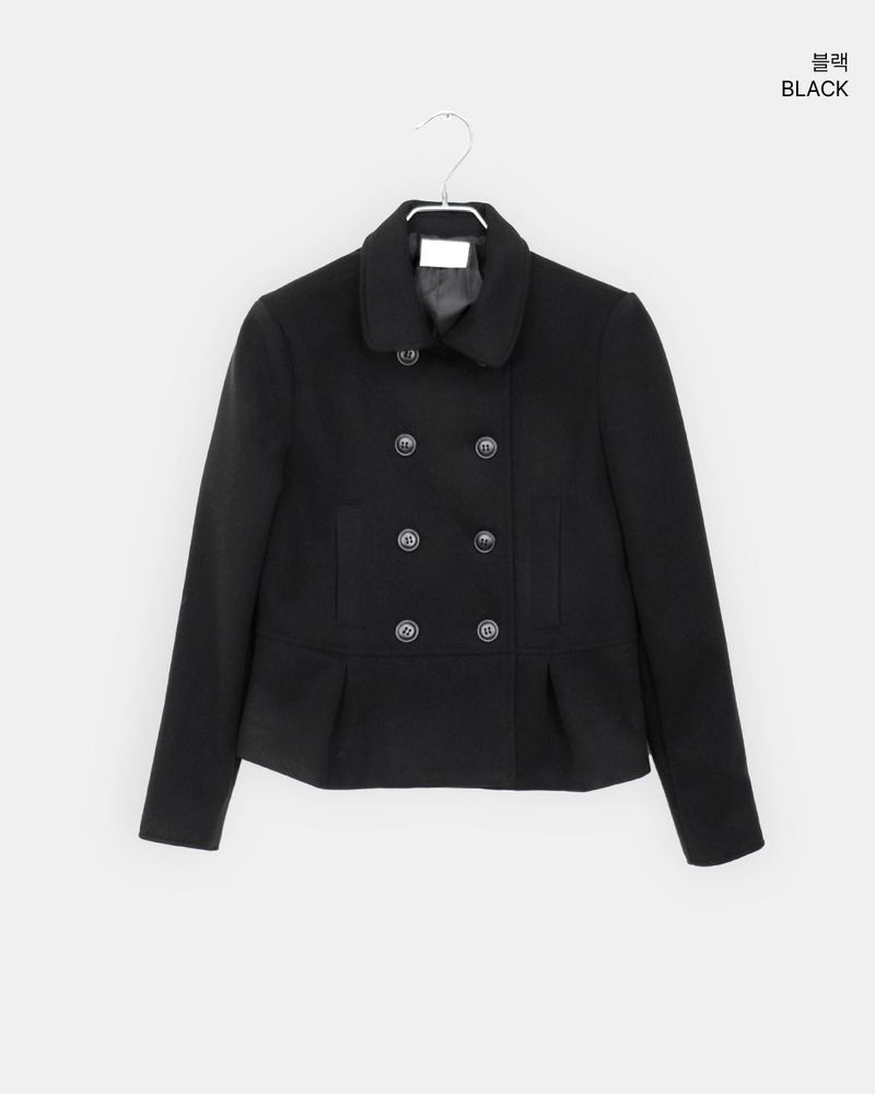 Duna Shirred Double-Breasted Jacket