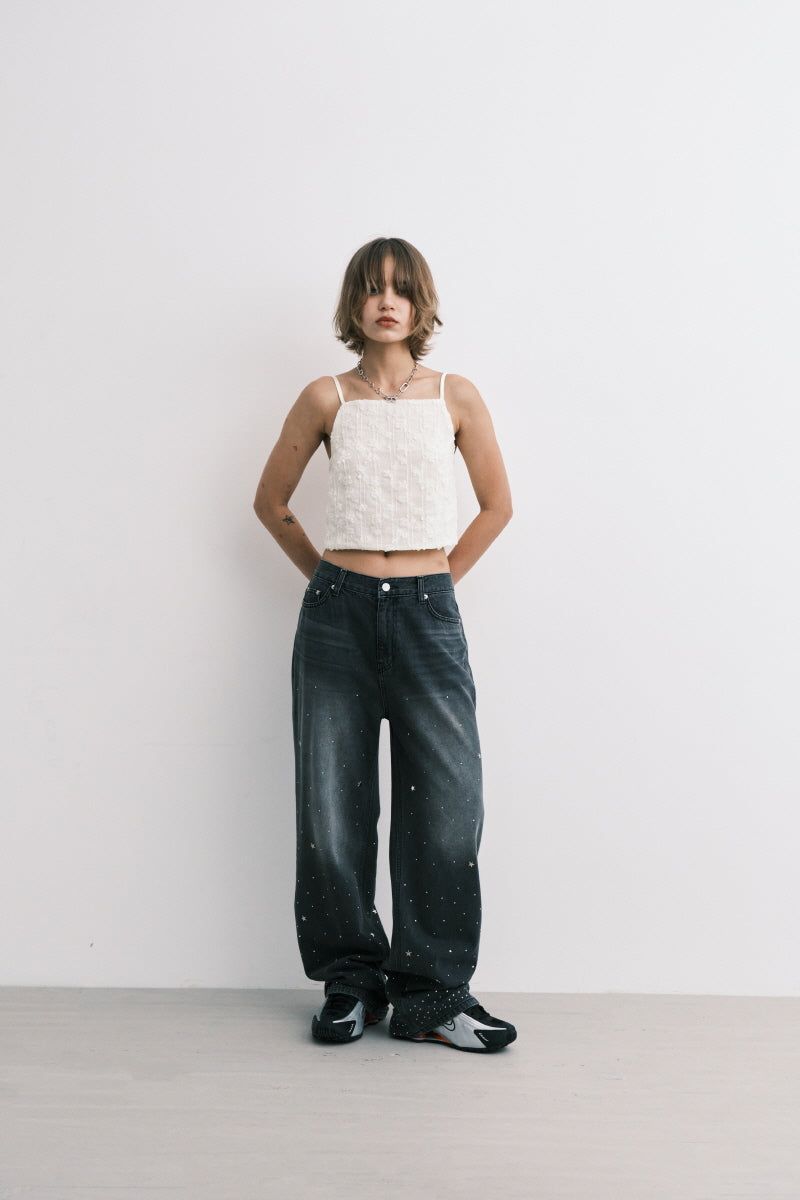 ss cubic pants (black)
