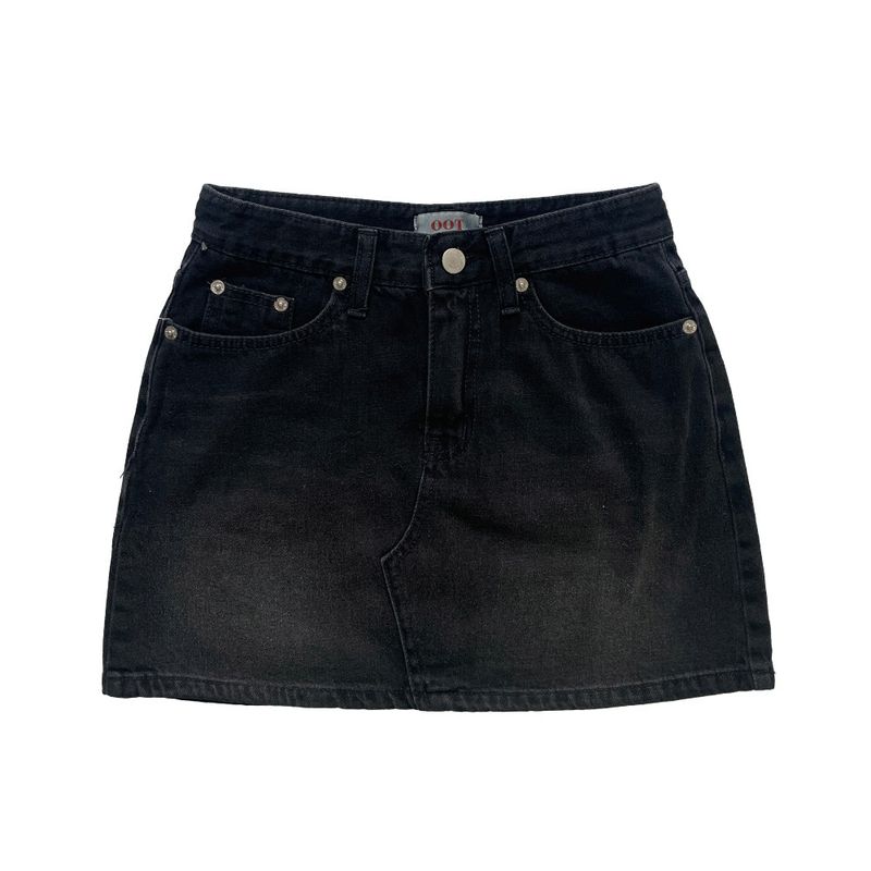 Dark denim mini skirt