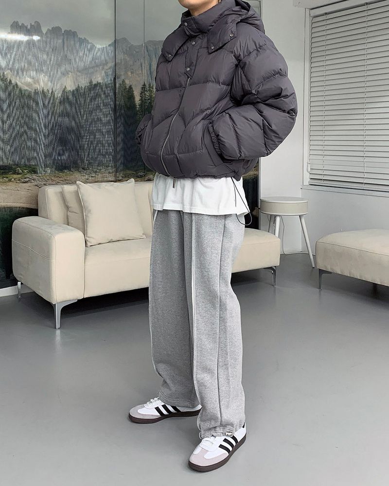 OWN Noah Duck Down Cropped Padded Jacket (2 colors)