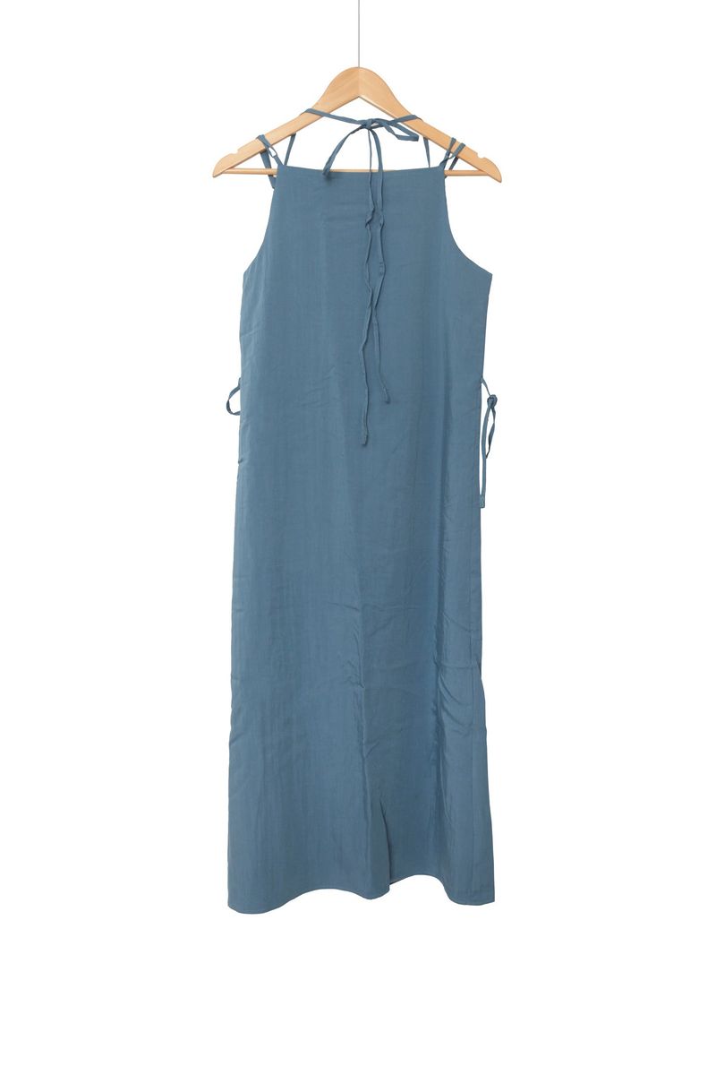 long slit sleeveless dress
