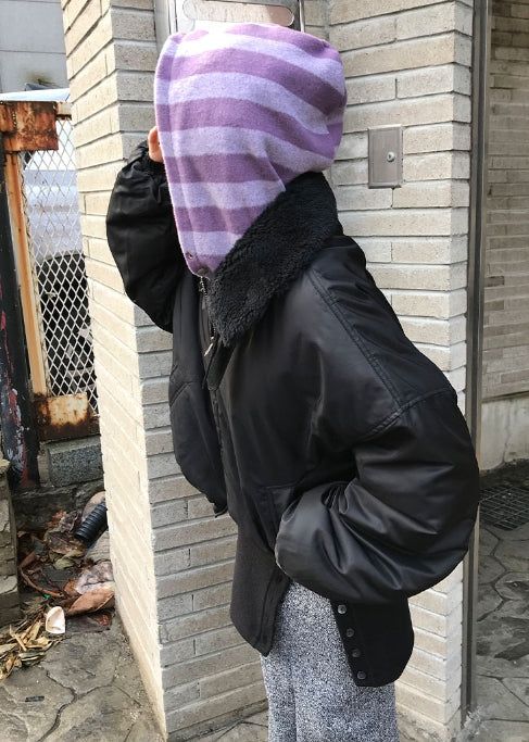 (Lining Brushed) BOCASHI BUTTON KNIT SKIRT