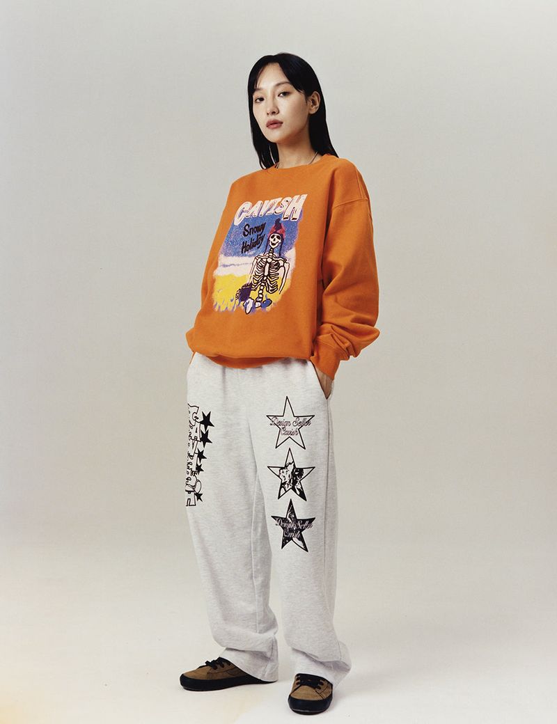 SNOWY HOLIDAY SWEATSHIRT LIGHT GREY(CV2CFUM465A)