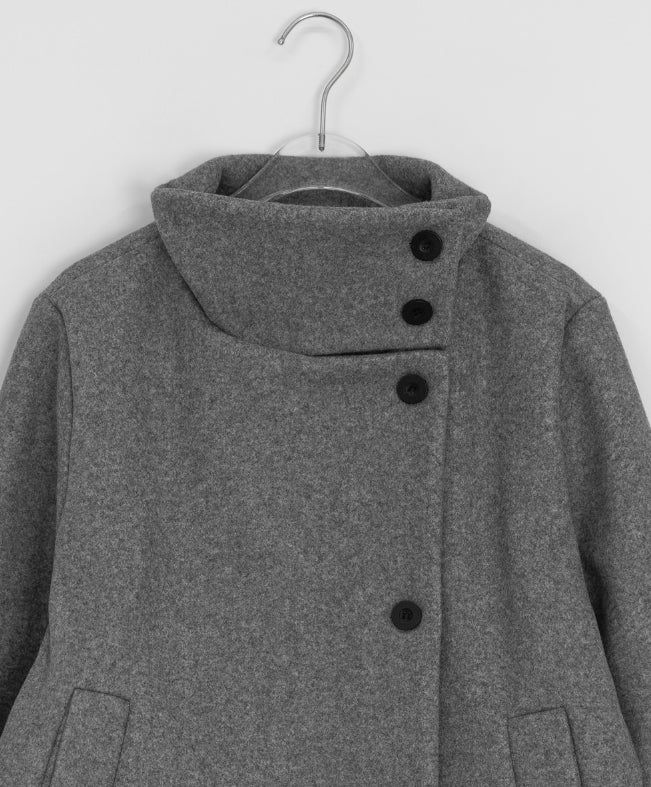 Hanpori Quilted High-Neck Short Coat