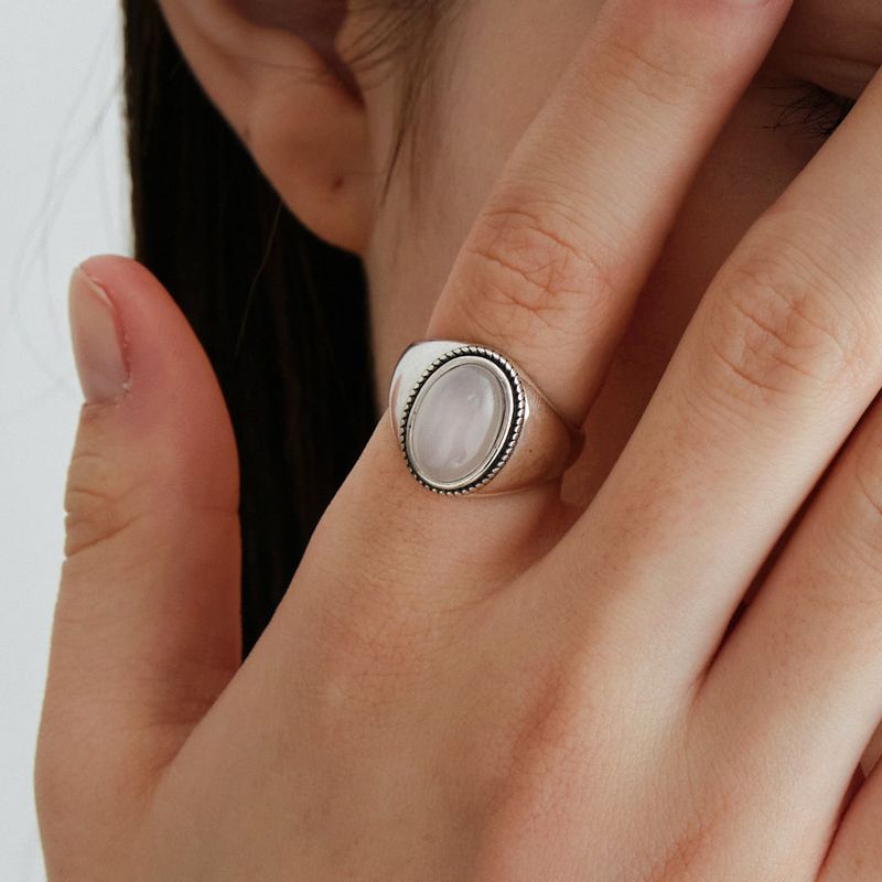 OVT-U（オーブイティーユー）の「[925 SILVER] Cabotation Seal Ring（Accessories）」