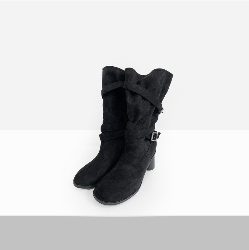 Ritina Buckle Suede Boots