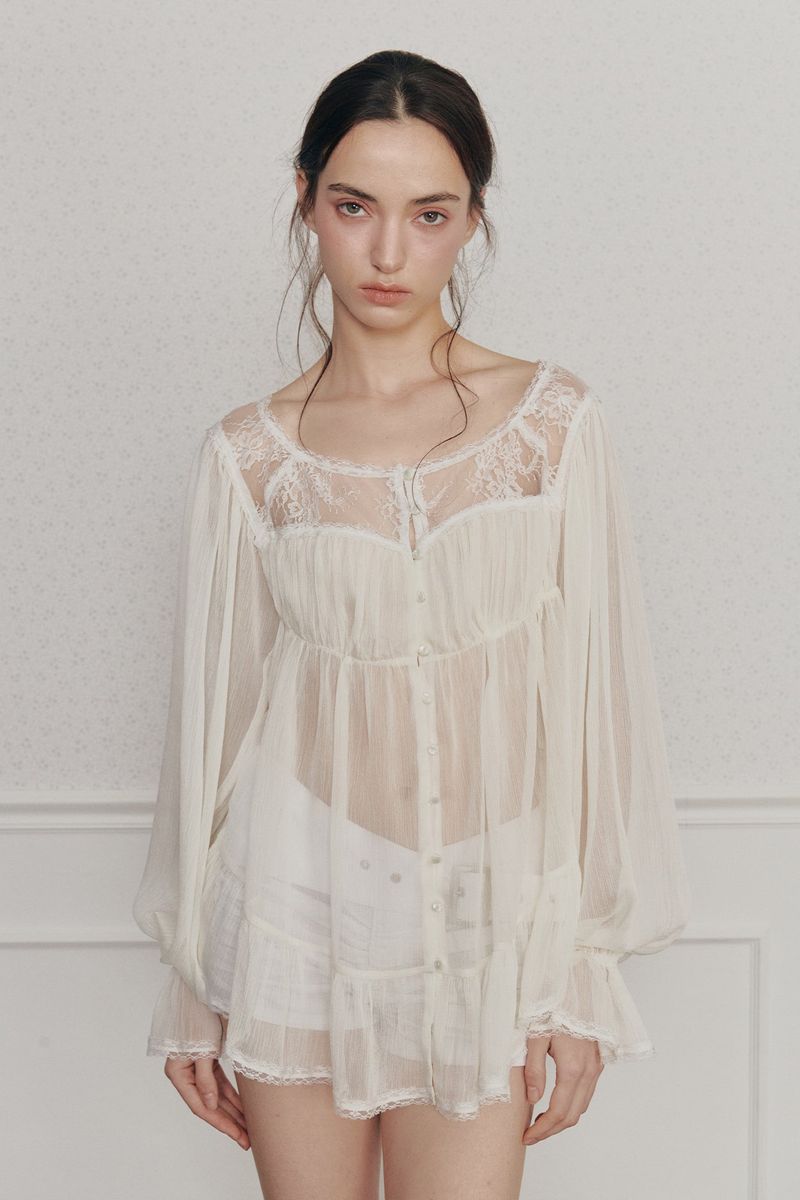 PAIN OR PLEASURE（ペインオアプレジャー）の「MOONRISE BLOUSE cream（Tops）」