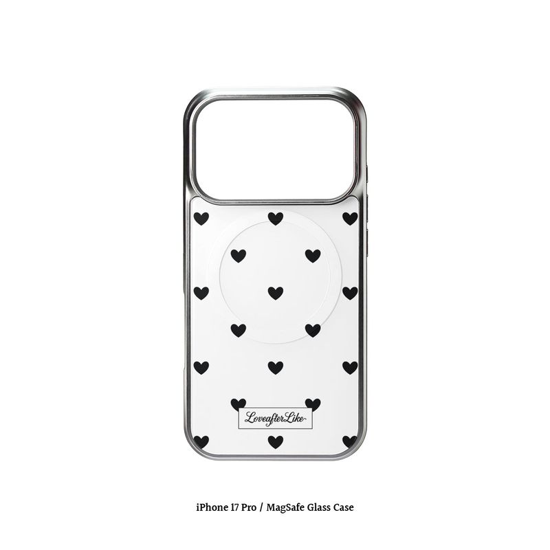 [MADE]black love dot MagSafe Glass phonecase