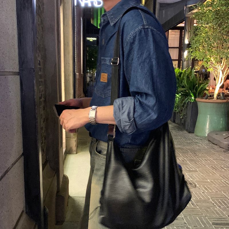 LMN Made Patch Two-Pocket Denim Shirt (3 colors)