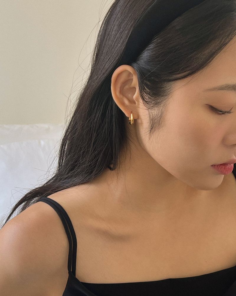 Rosé earring (silver)