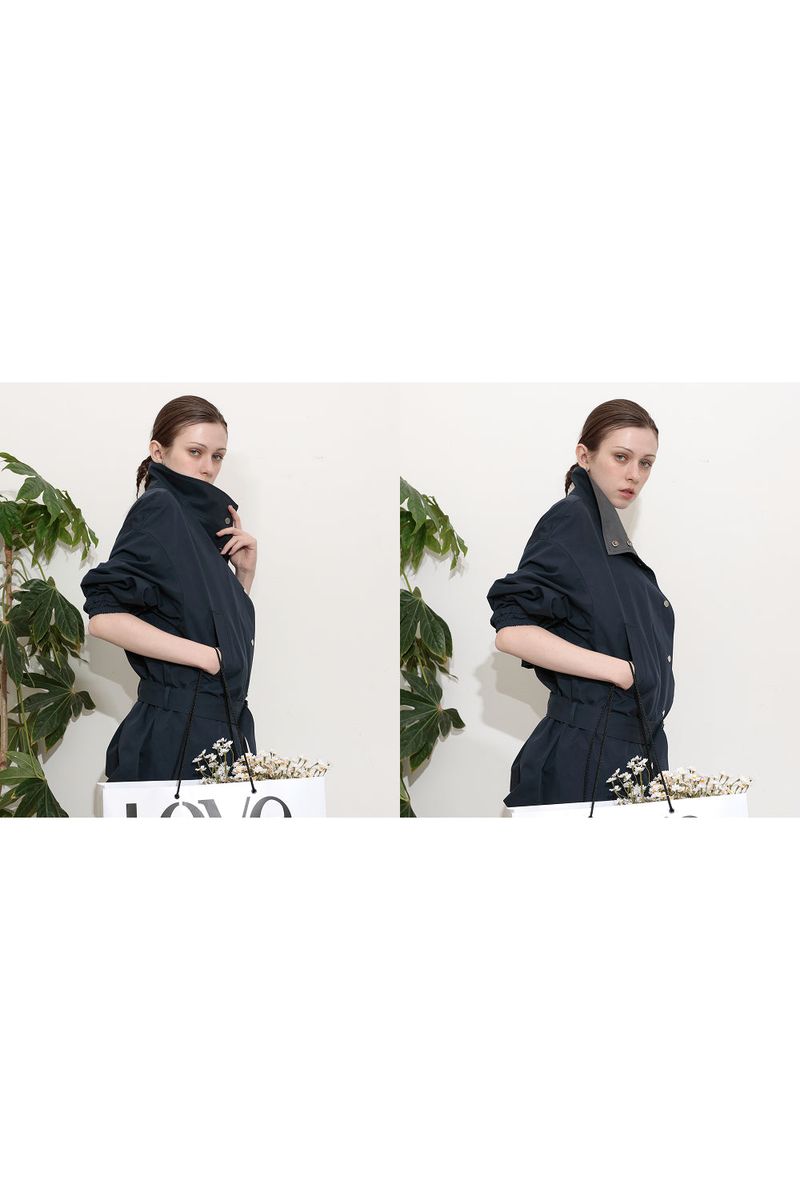 WIND HIGH-NECK JACKET_NAVY
