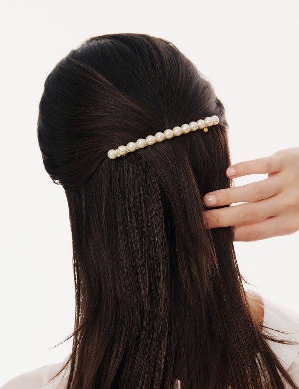 hyeres lor(イエール・ロール)の「26SS★ Essence (Y) Pearl Plate All-in Automatic Hair Clip(Hair Accessories)」